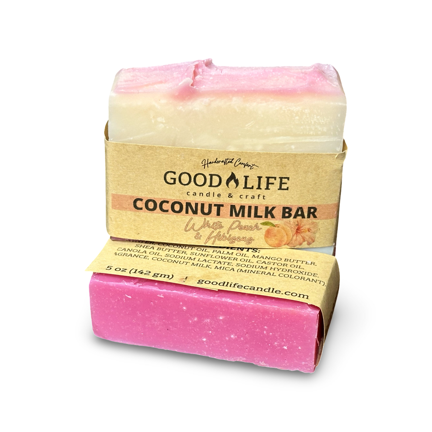 White Peach & Hibiscus Vegan Bar Soap