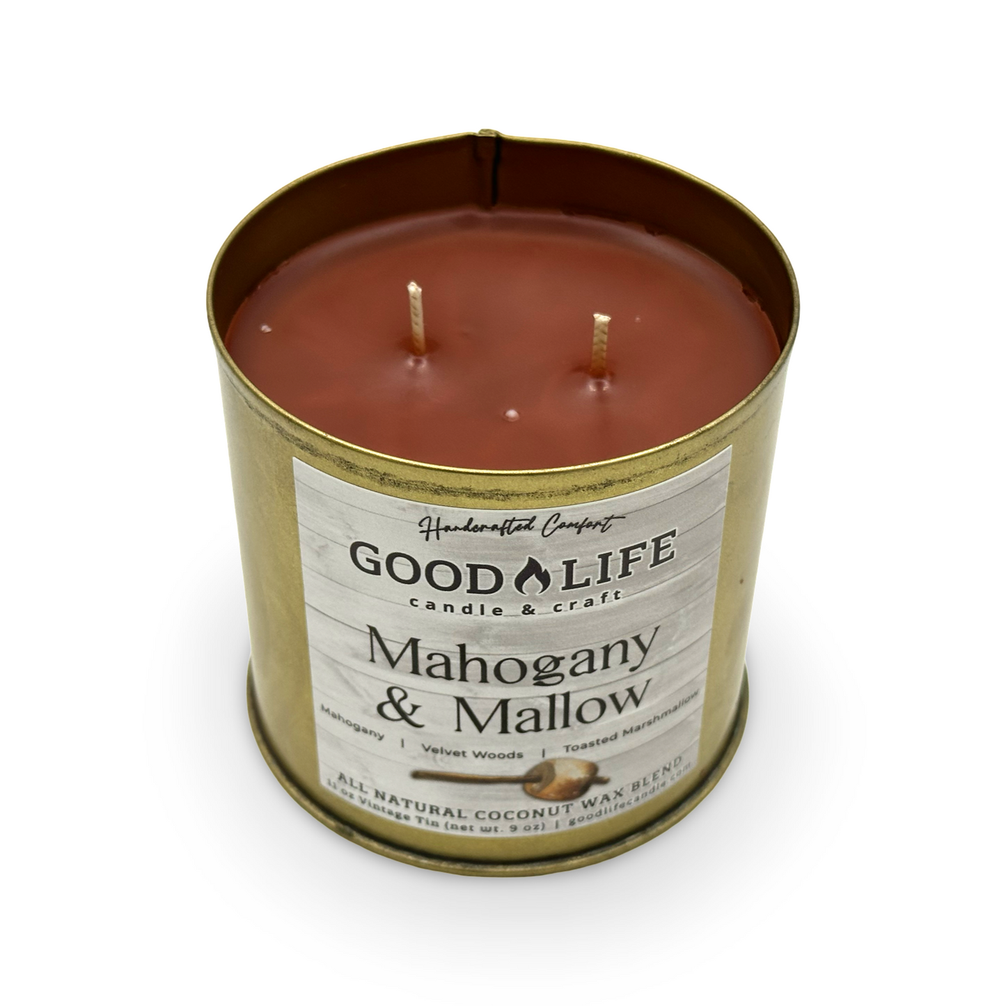 Mahogany & Mallow Scented Candle