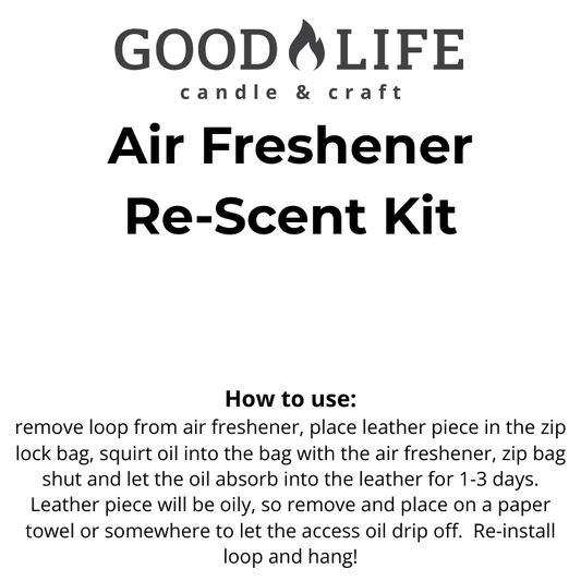 Leather Air Freshener Re-scent Kit