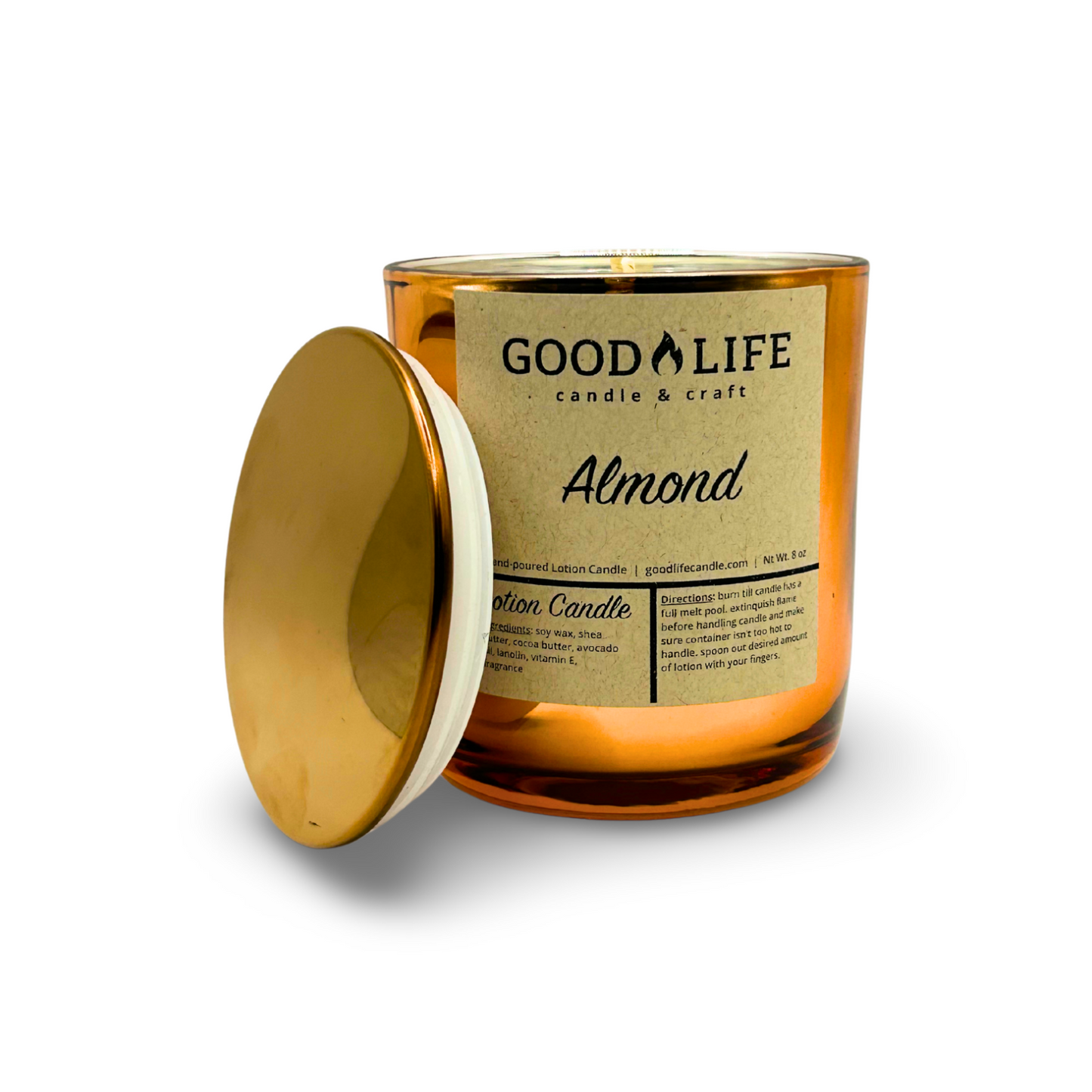 Almond Scented Lotion Candle