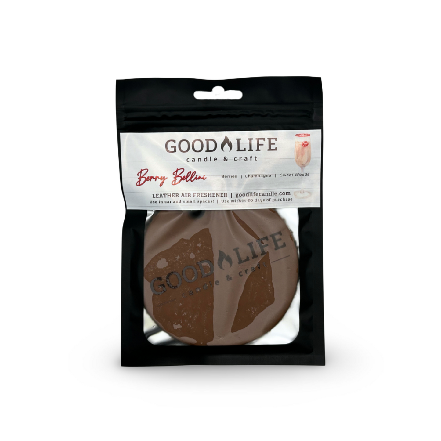 Berry Bellini Scented Leather Air Freshener
