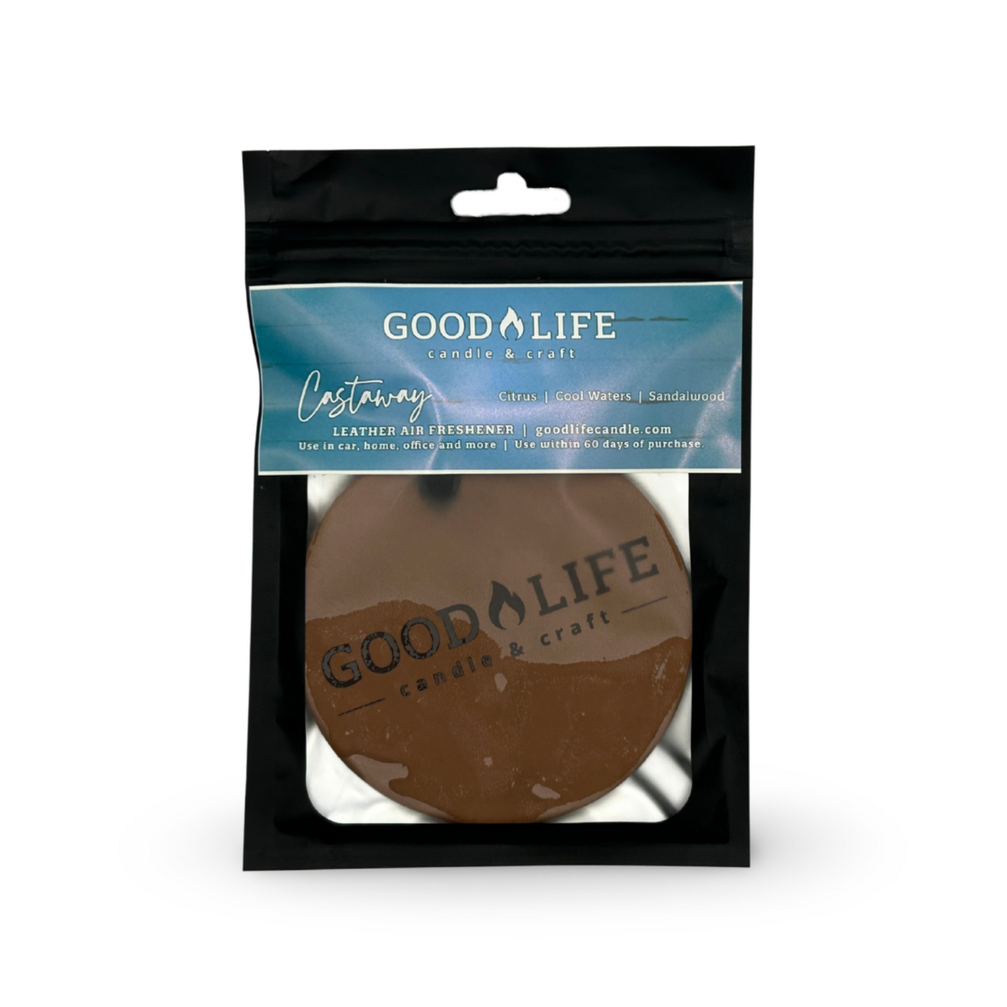 Castaway Scented Leather Air Freshener