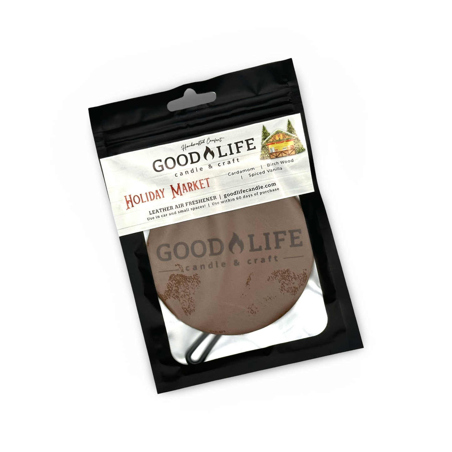 Holiday Market Leather Air Freshener