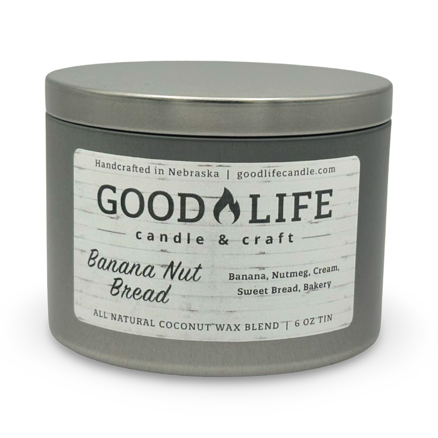 Good Life Candle & Craft Banana Nut Bread 6 oz Tin