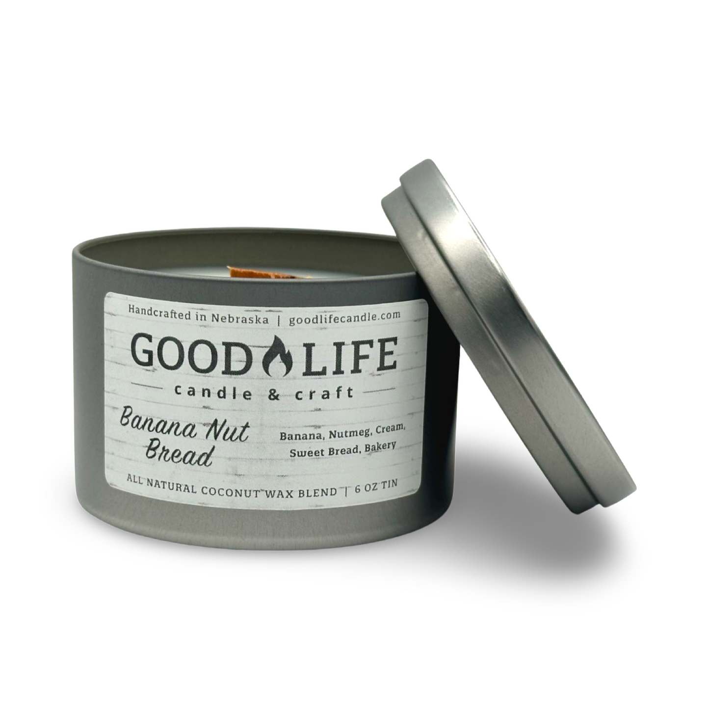 Good Life Candle & Craft Banana Nut Bread 6 oz Tin