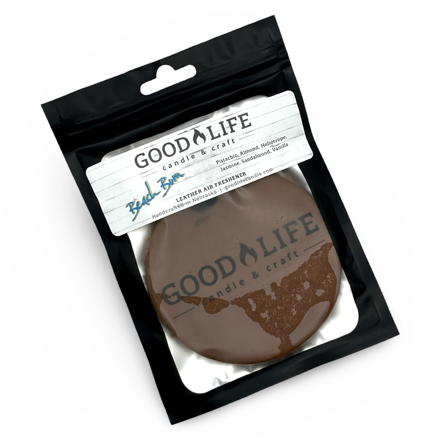 Beach Bum Scented Leather Air Freshener