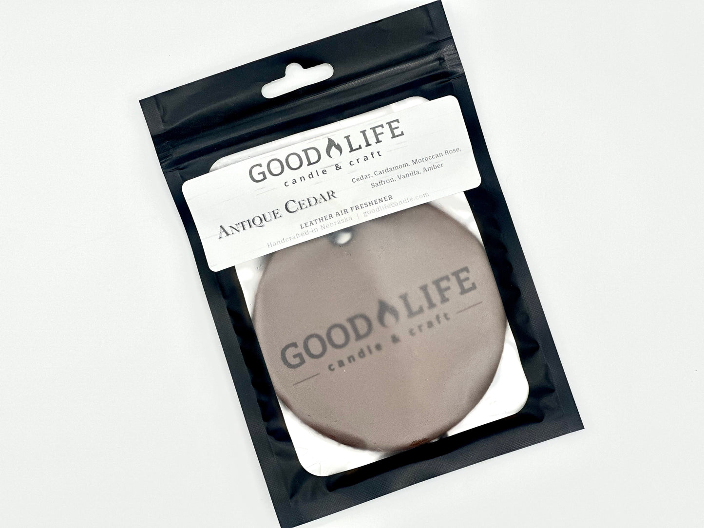 Antique Cedar Scented Leather Air Freshener