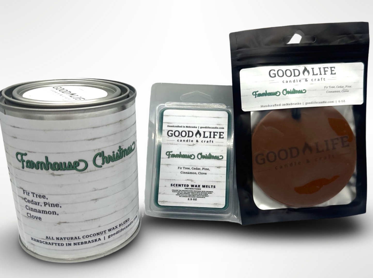Farmhouse Christmas Fragrance Bundle | 16 oz Pint Can | Ralston, NE