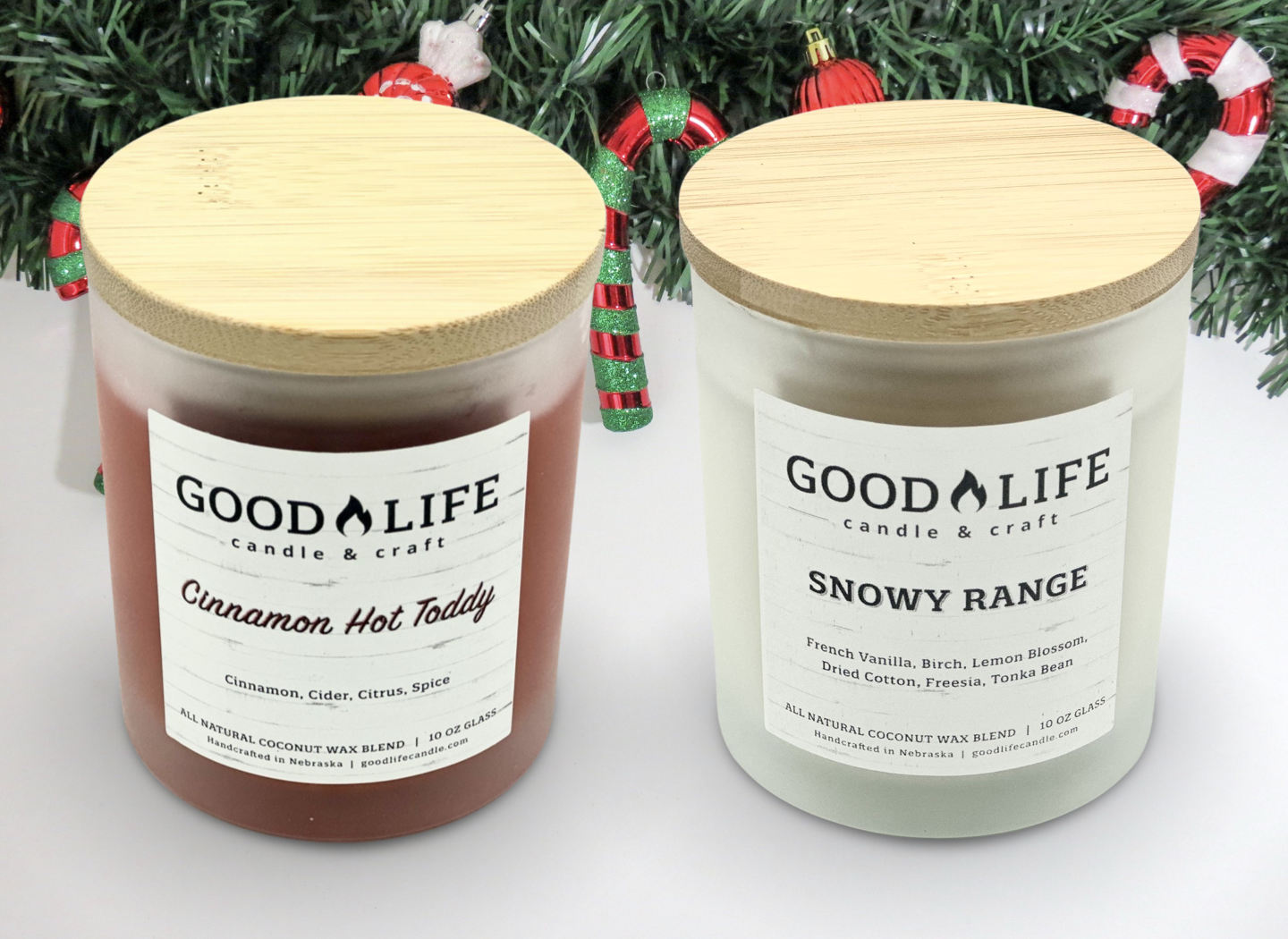 Pick 2 Holiday 10 oz Glass Candle Bundle