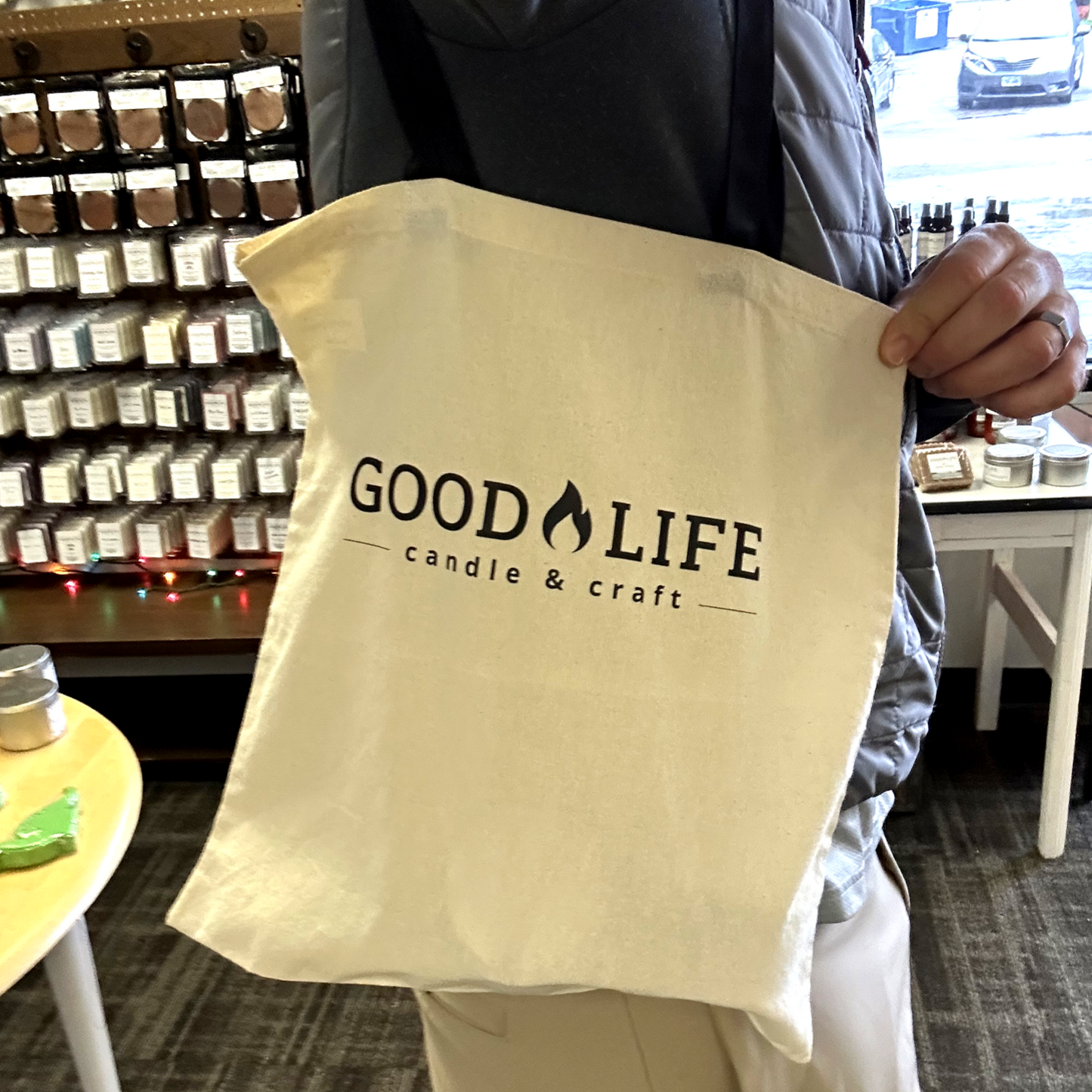 Good Life Candle & Craft Tote Bag