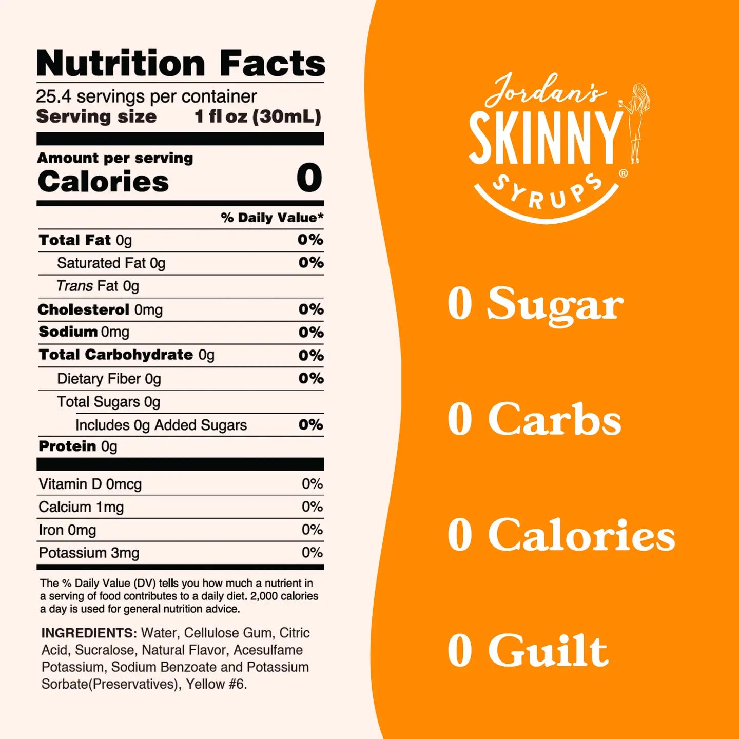 Skinny Syrups -Sugar Free Peach Syrup