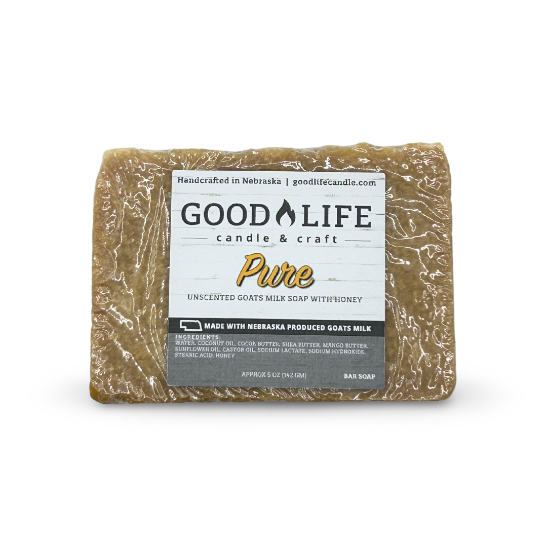 Pure - Unscented Goats Milk Bar Soap with Honey