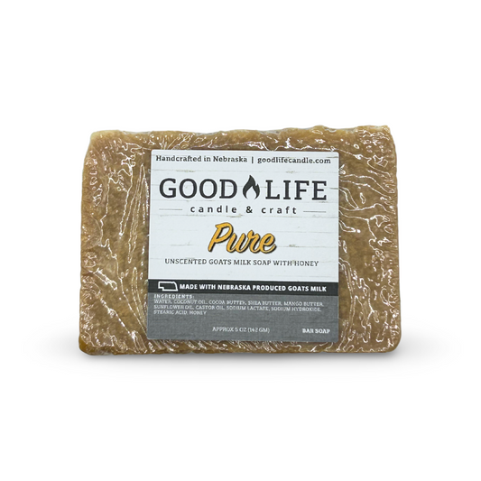 Pure - Unscented Goats Milk Bar Soap with Honey