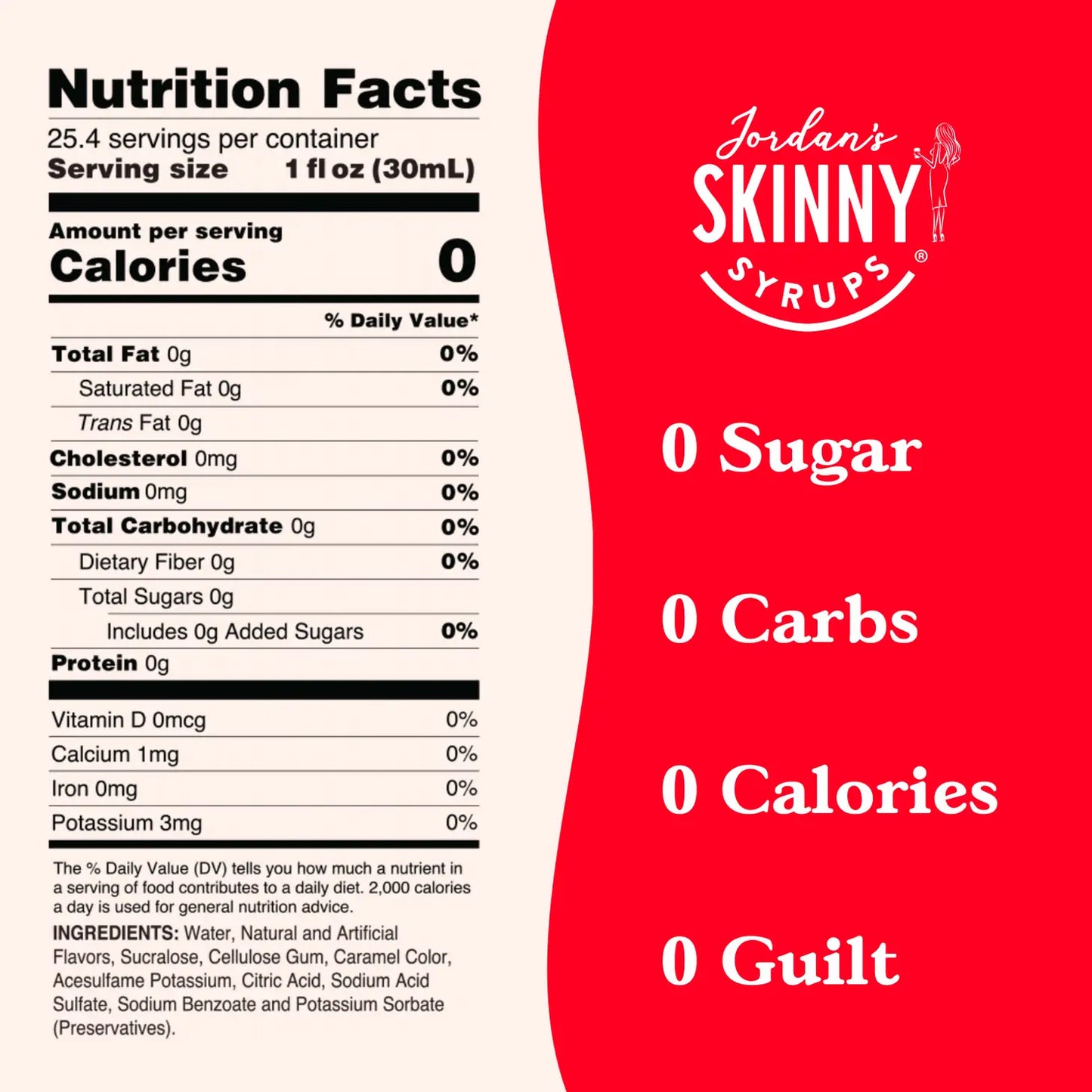 Skinny Syrups -Sugar Free Raspberry Syrup