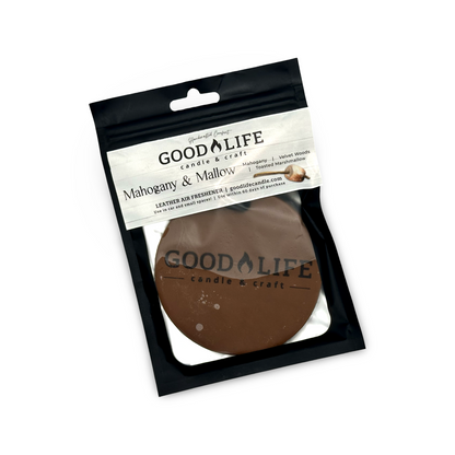 Mahogany & Mallow Leather Air Freshener