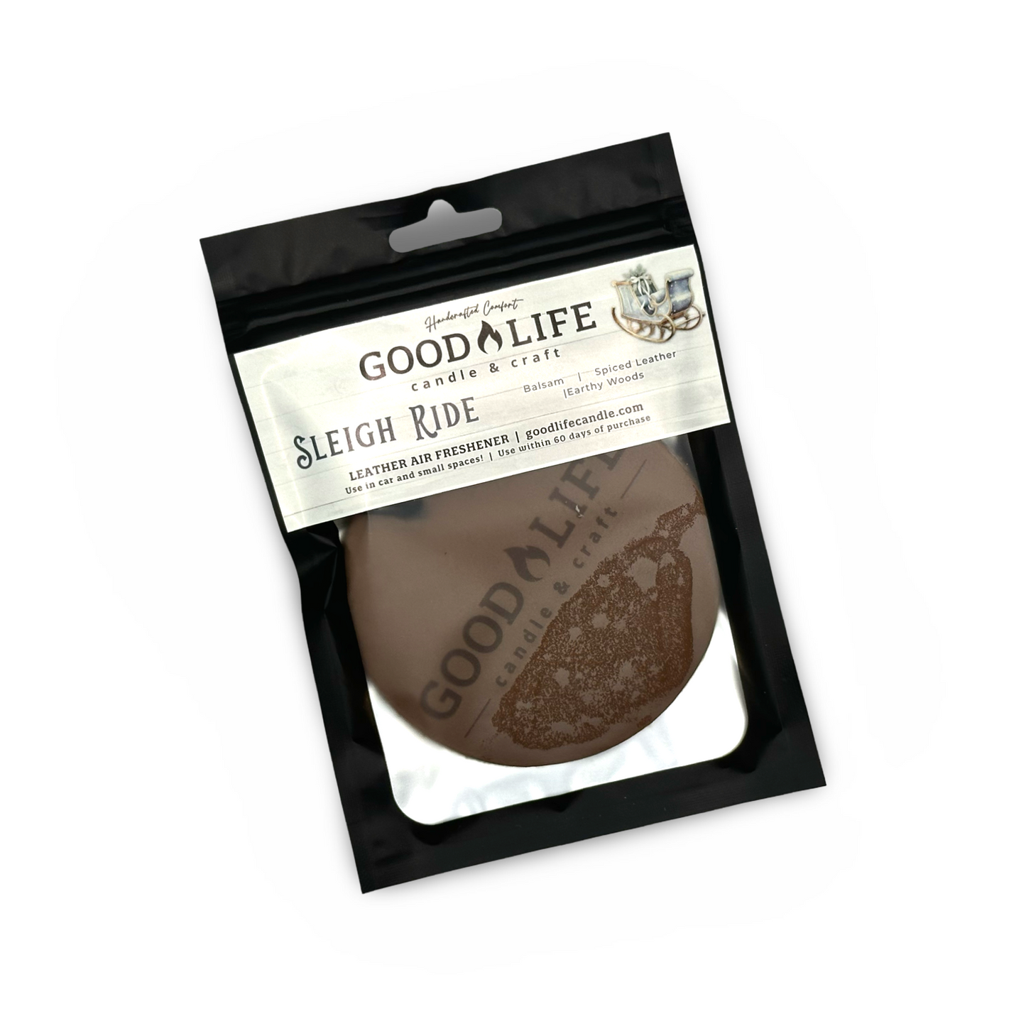 Sleigh Ride Scented Leather Air Freshener