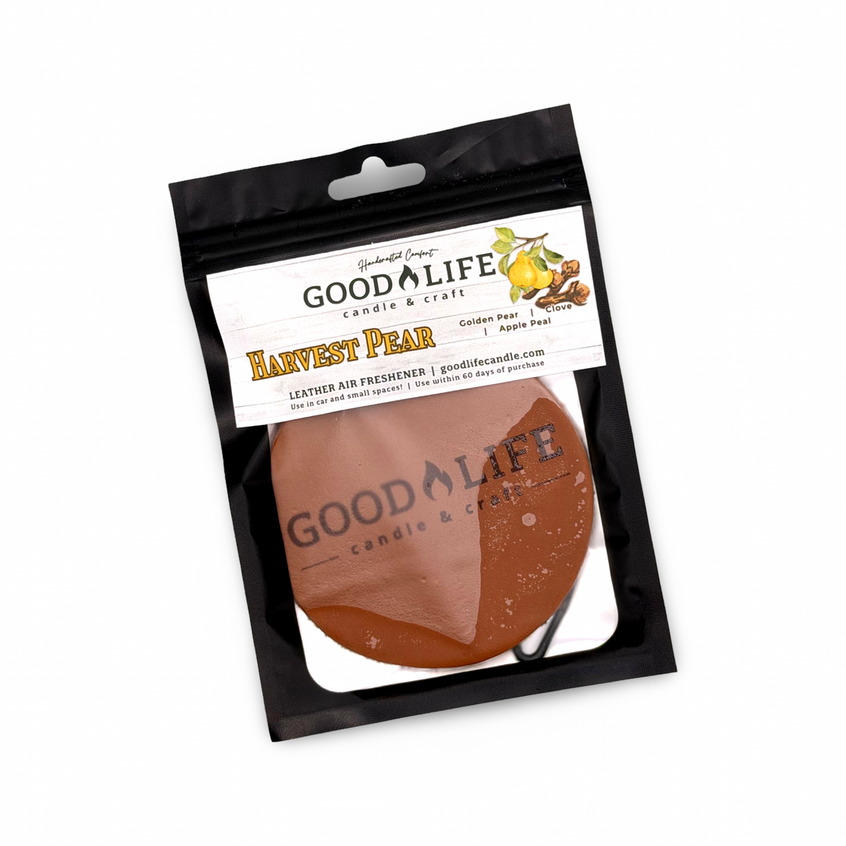 Harvest Pear Scented Leather Air Freshener