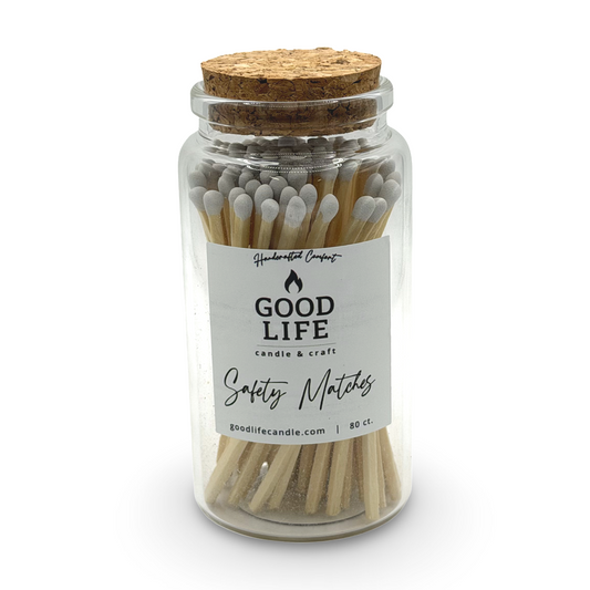 4" Safety Matches in Glass Jar 80 ct.