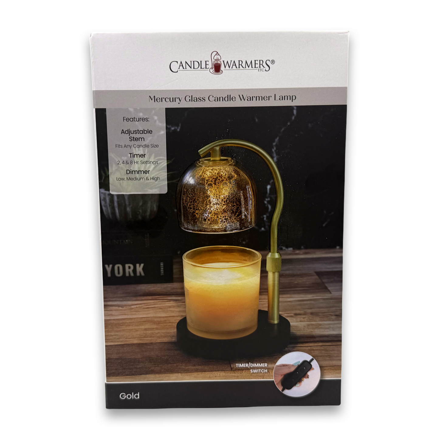 Mercury Glass Candle Warmer Lamp