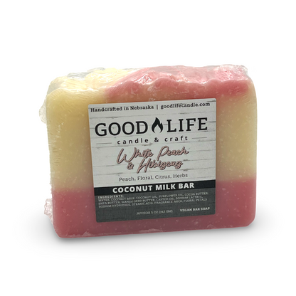 White Peach & Hibiscus Vegan Bar Soap