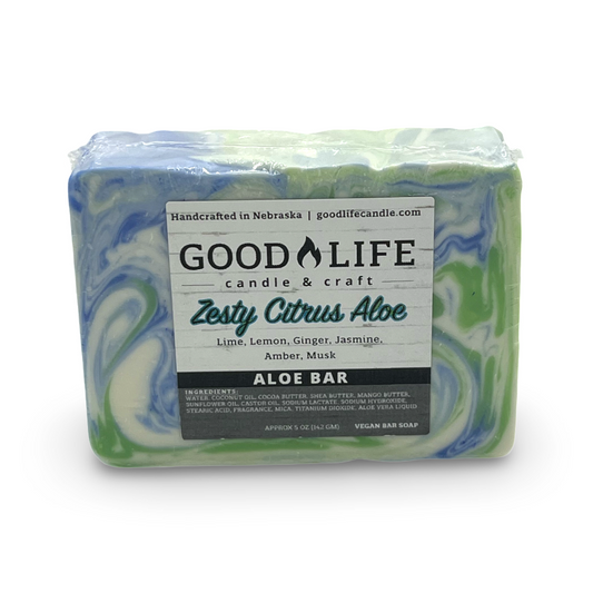 Zesty Citrus Aloe Vegan Bar Soap