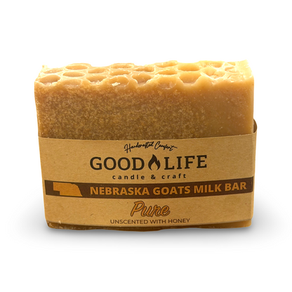 Pure - Unscented Goats Milk Bar Soap with Honey