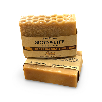 Pure - Unscented Goats Milk Bar Soap with Honey