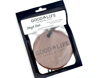 Sleigh Ride Scented Leather Air Freshener
