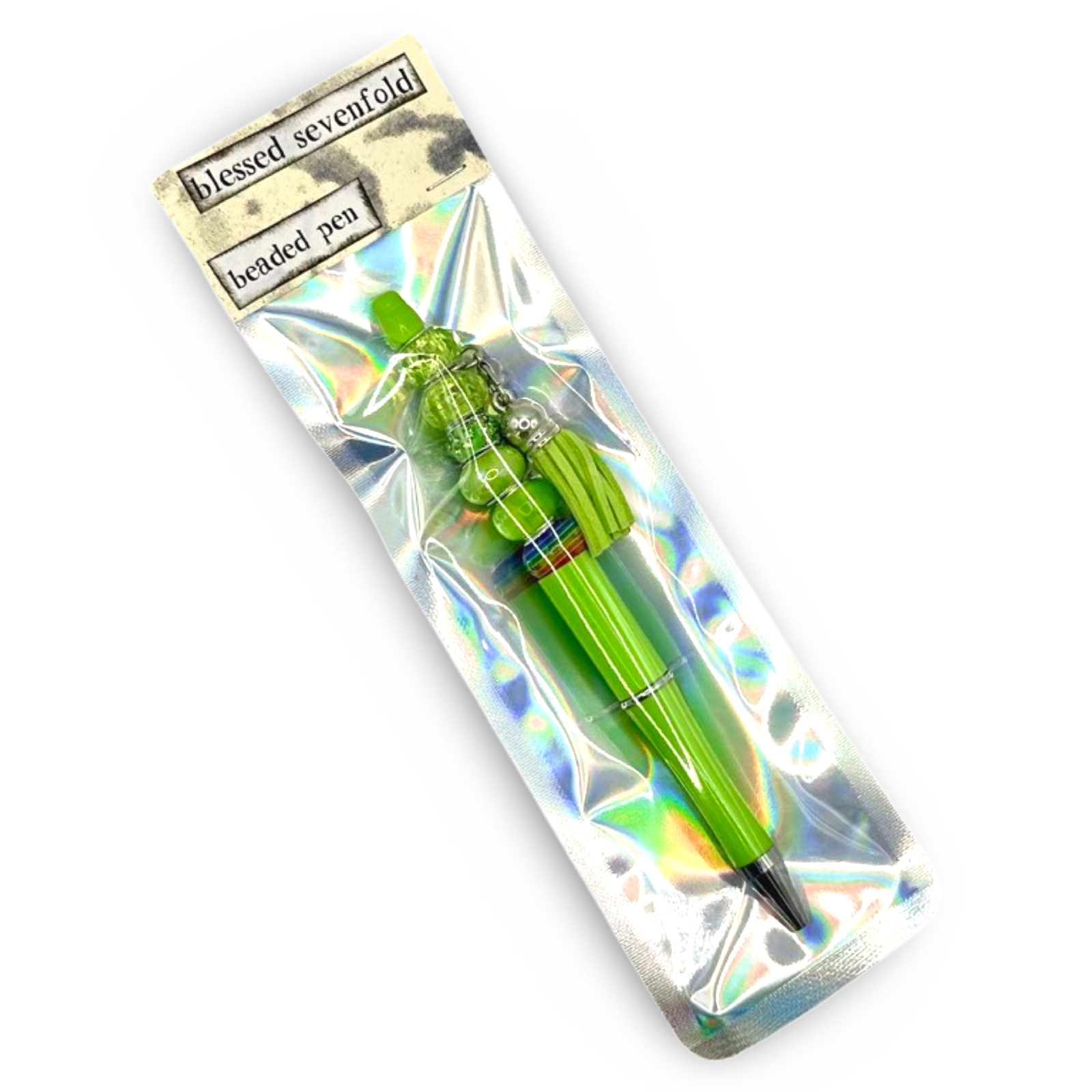 Beaded Pen By Blessed Sevenfold - Lime Green