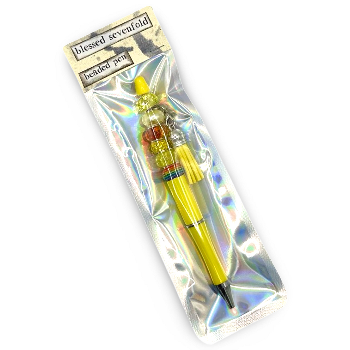 Beaded Pen By Blessed Sevenfold - Yellow