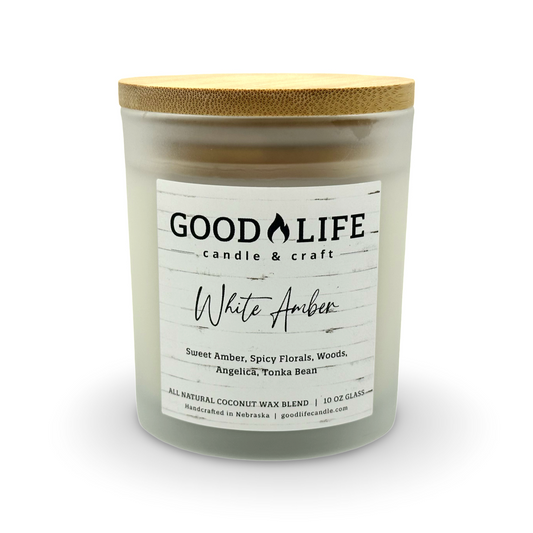 White Amber Scented Candle