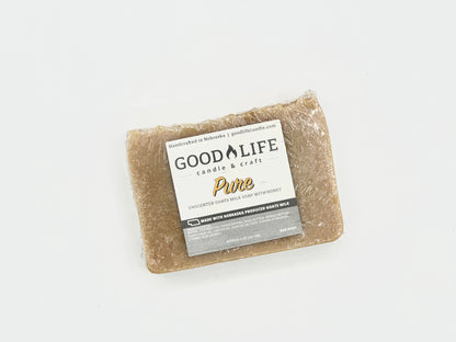 Pure - Unscented Goats Milk Bar Soap with Honey