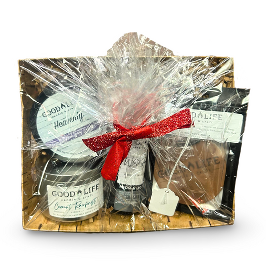 Build Your Own Gift Basket - Candle, Leather Air Freshener, Whipped Body Cream, & Room & Loo Spray