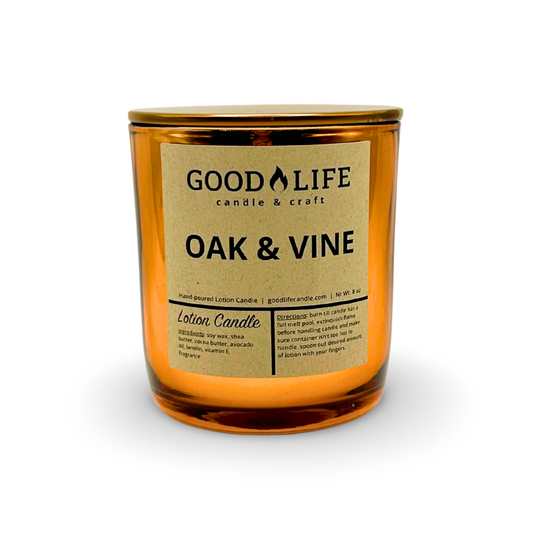 Oak & Vine Scented Lotion Candle