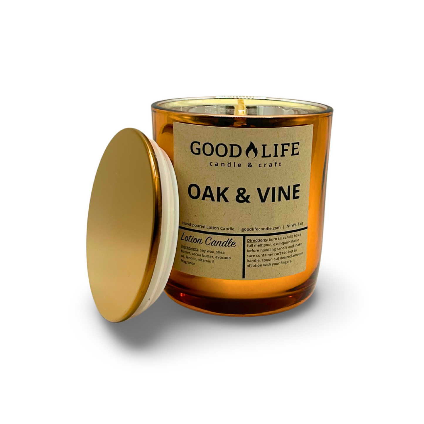 Oak & Vine Scented Lotion Candle