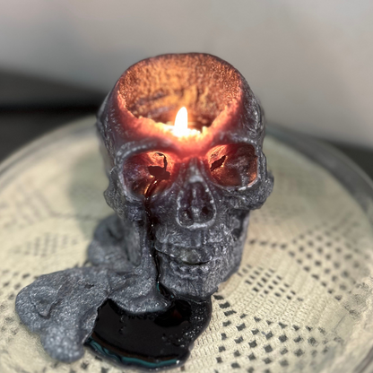 Spooky Skull Candle