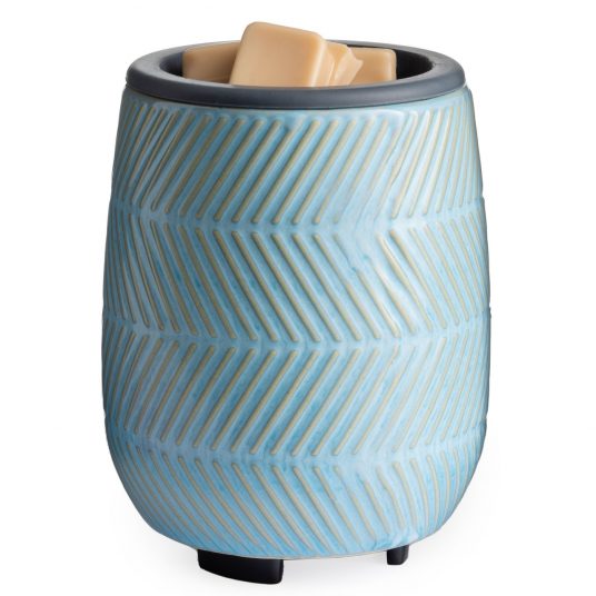 Blue Herringbone Flip Dish Fragrance Warmer