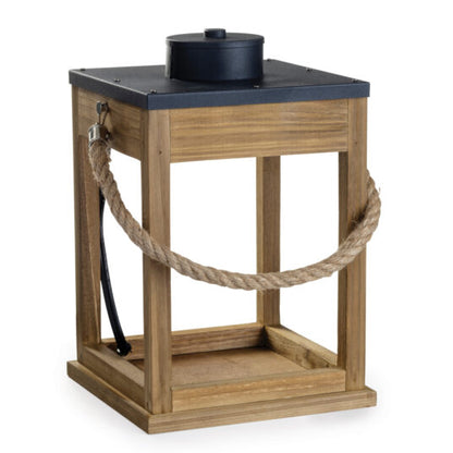 Wood & Rope Candle Warmer Lantern