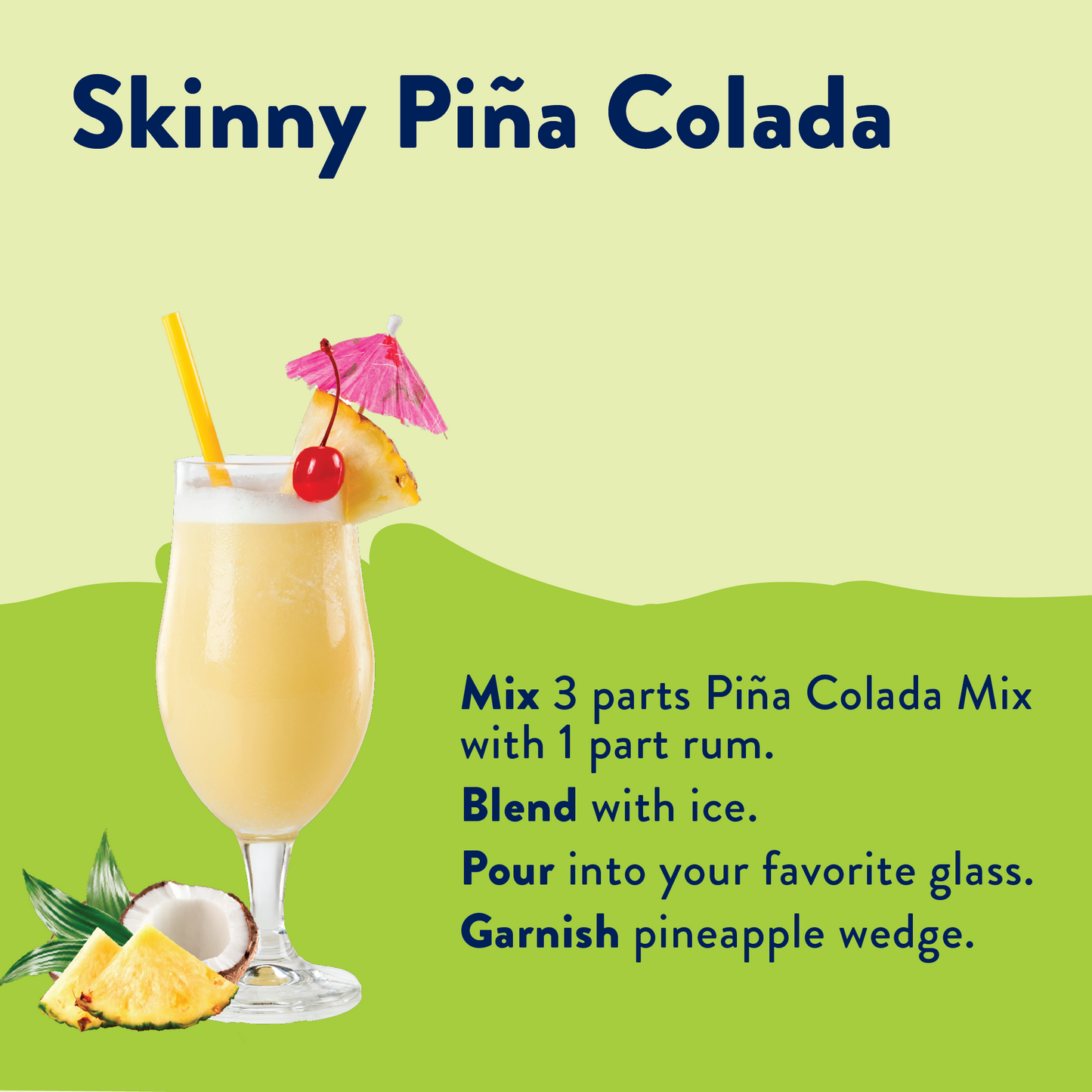 Pina Colada Mix - Skinny Mixer