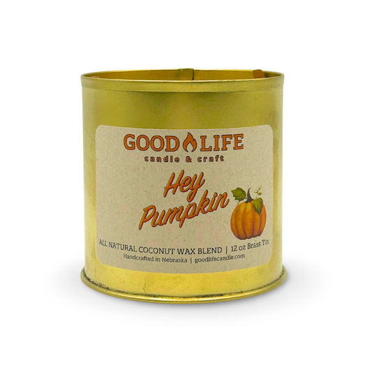 Hey Pumpkin Brass Candle