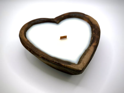 Wood Dough Bowl Candles