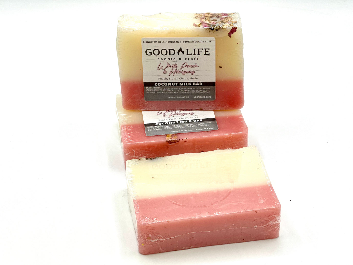 White Peach & Hibiscus Vegan Bar Soap