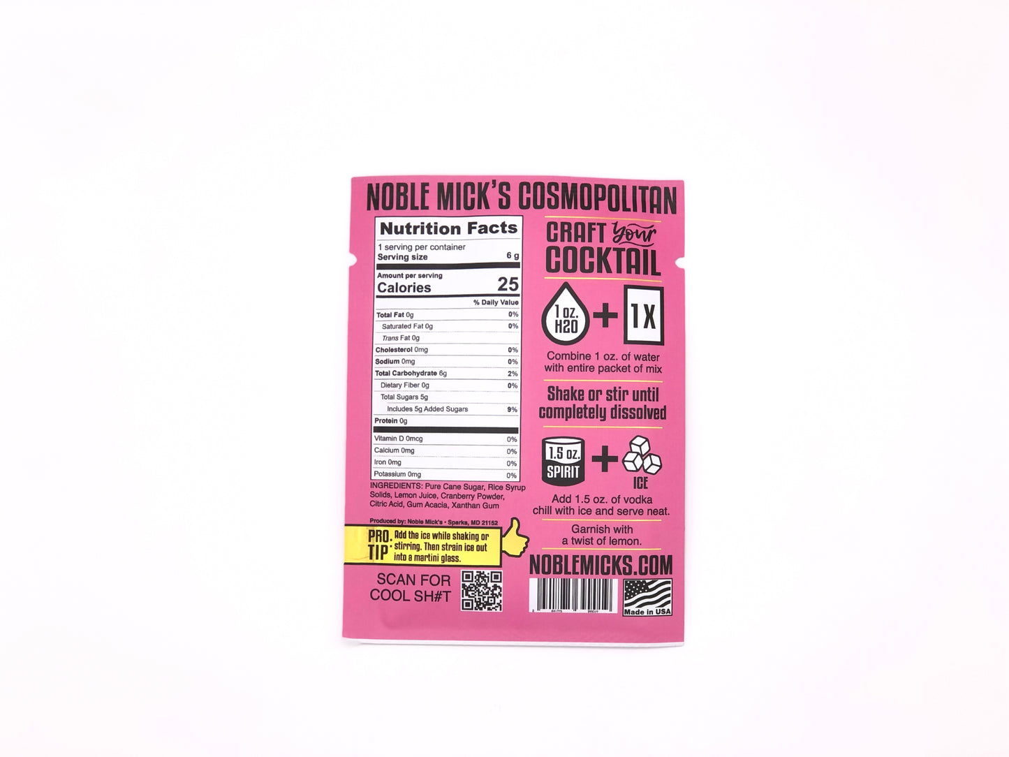 Single Serve Craft Cocktails by Noble Mick’s